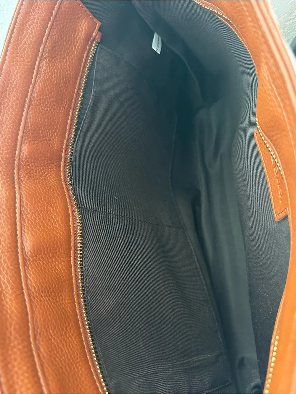 NWOT Onna Ehrlich Pebbled Leather Tote in Cognac
